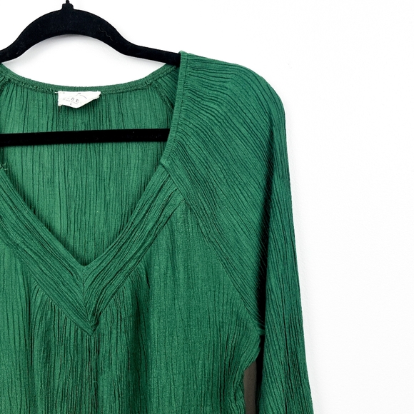 Ember Long Sleeve Deep Green Blouse - Picture 4 of 9